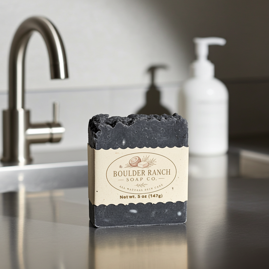 Activated Charcoal Tallow Soap Bar